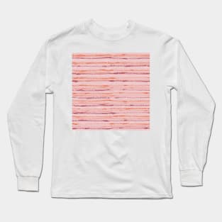 Salmon, red and orange stripes Long Sleeve T-Shirt